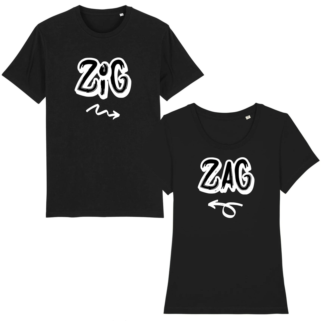 Tee-Shirt Couple <br>Zig | Zag